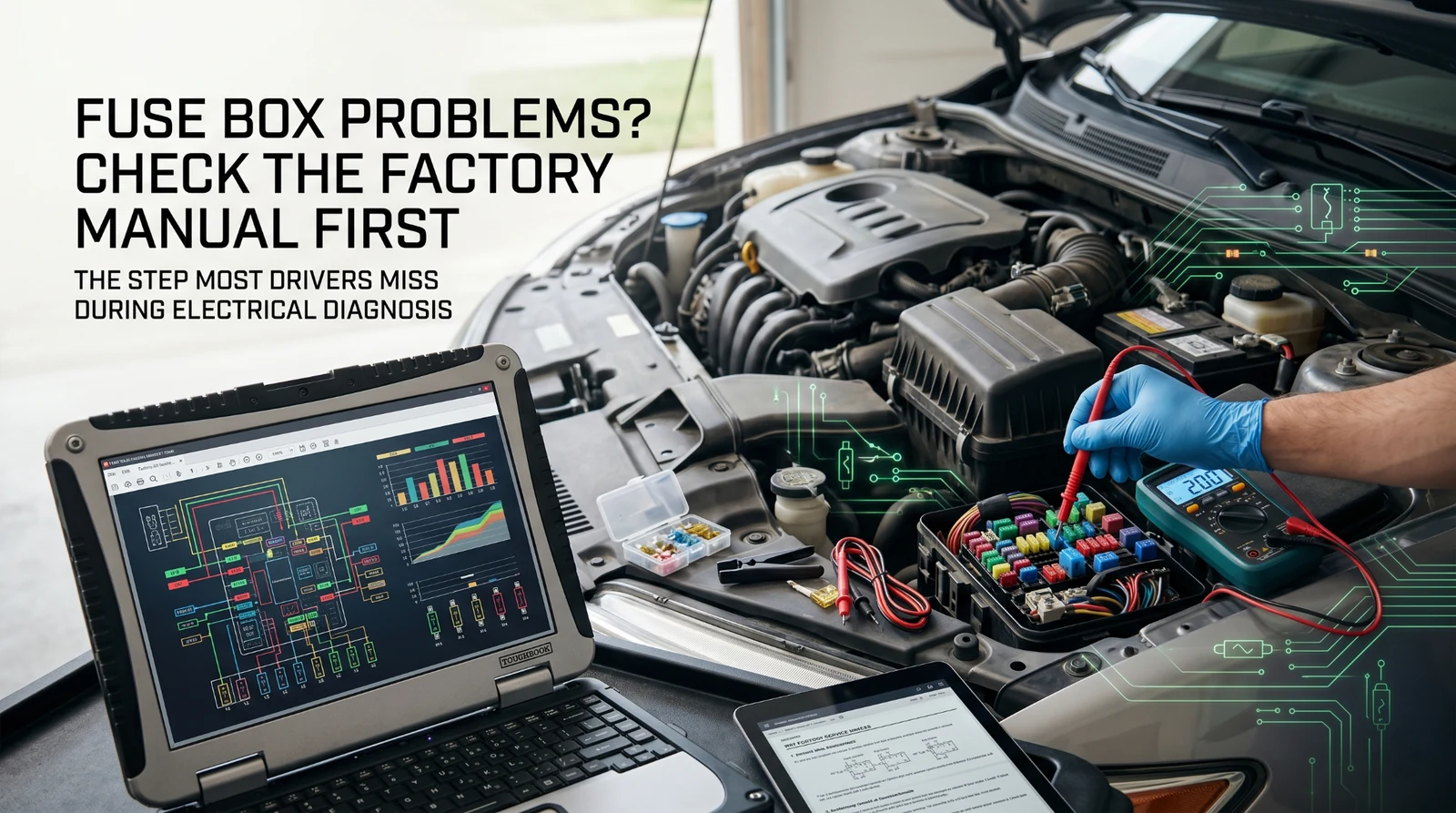 checking vehicle fuse box using digital manual guide
