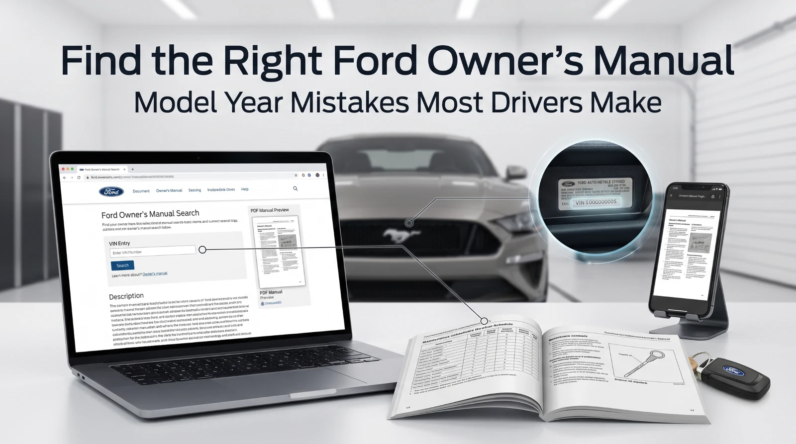 finding correct ford owners manual by model year