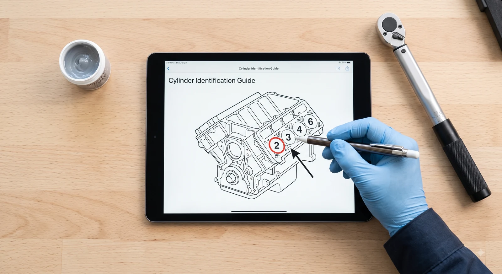 Finding correct engine cylinder.