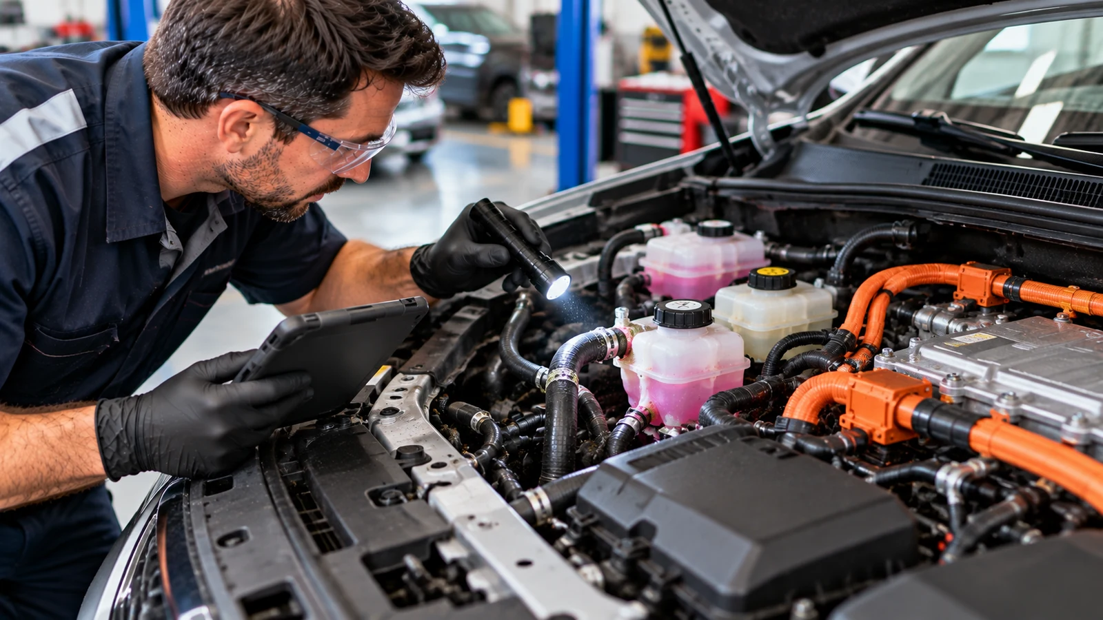 Hybrid coolant system leak diagnosis