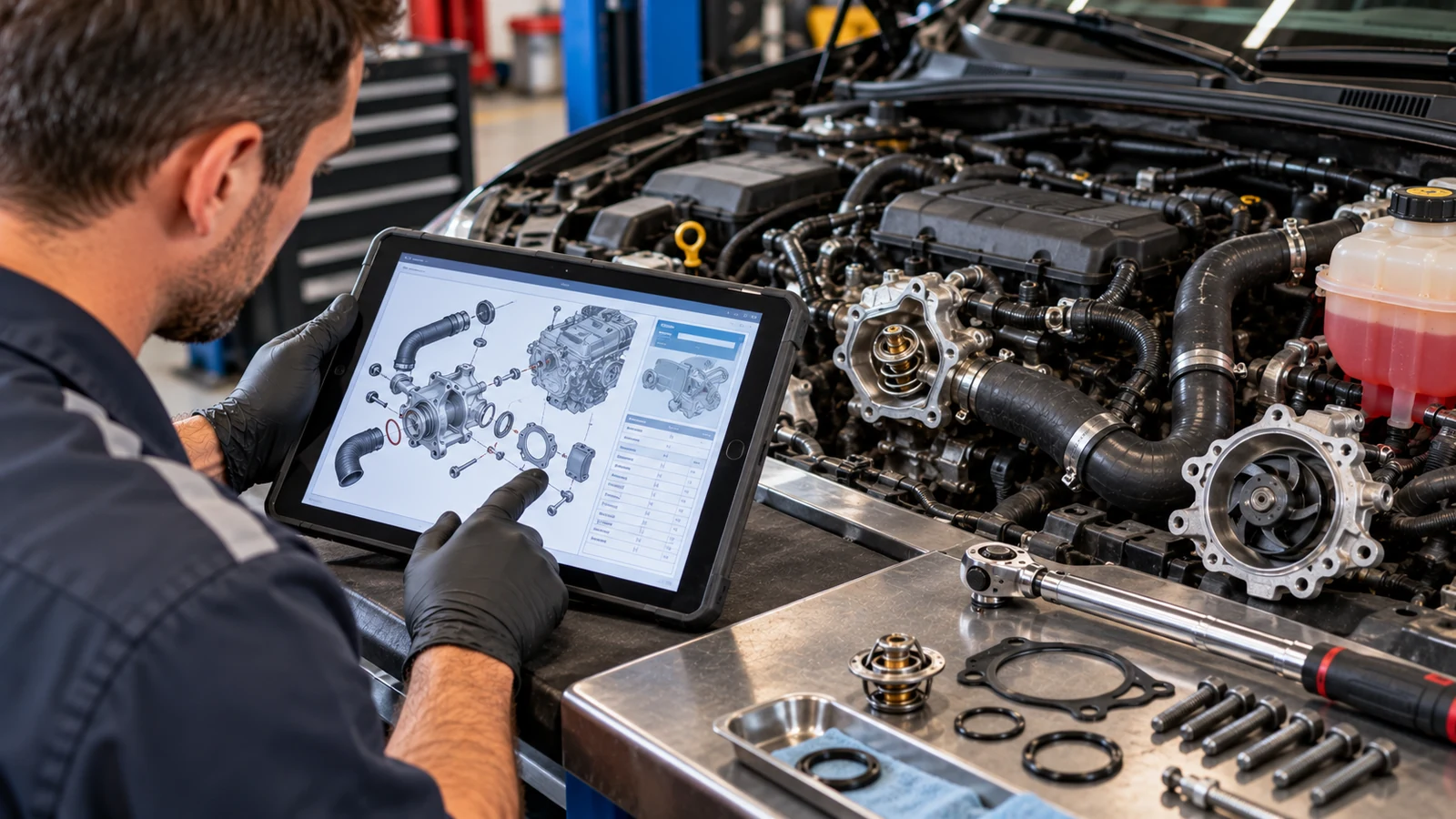 Factory manual beside cooling system repair