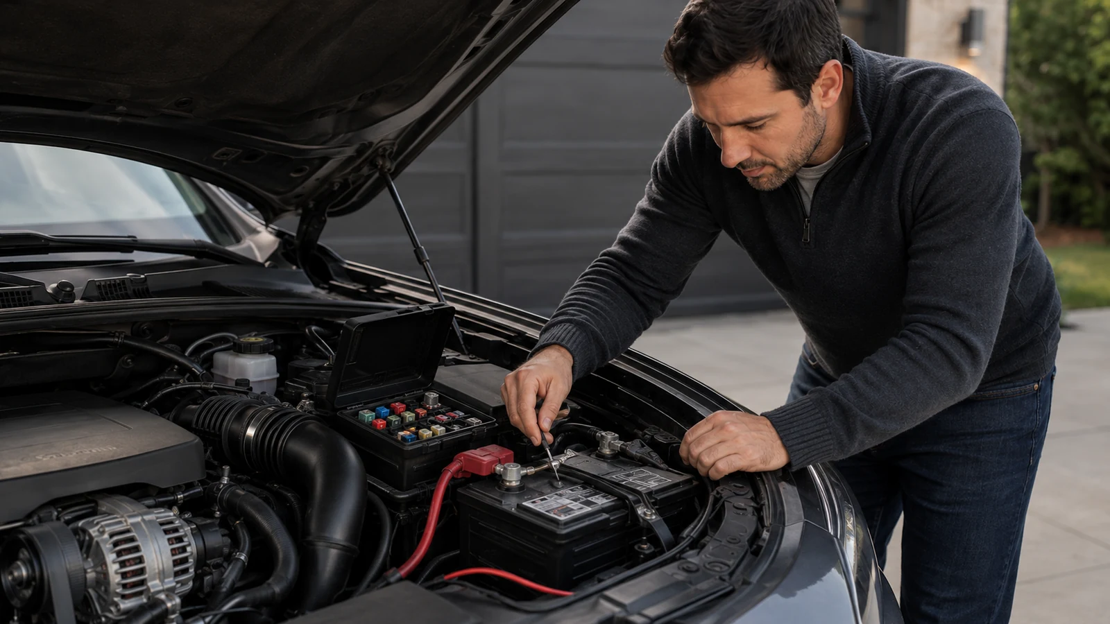Inspecting charging system fuses and grounds