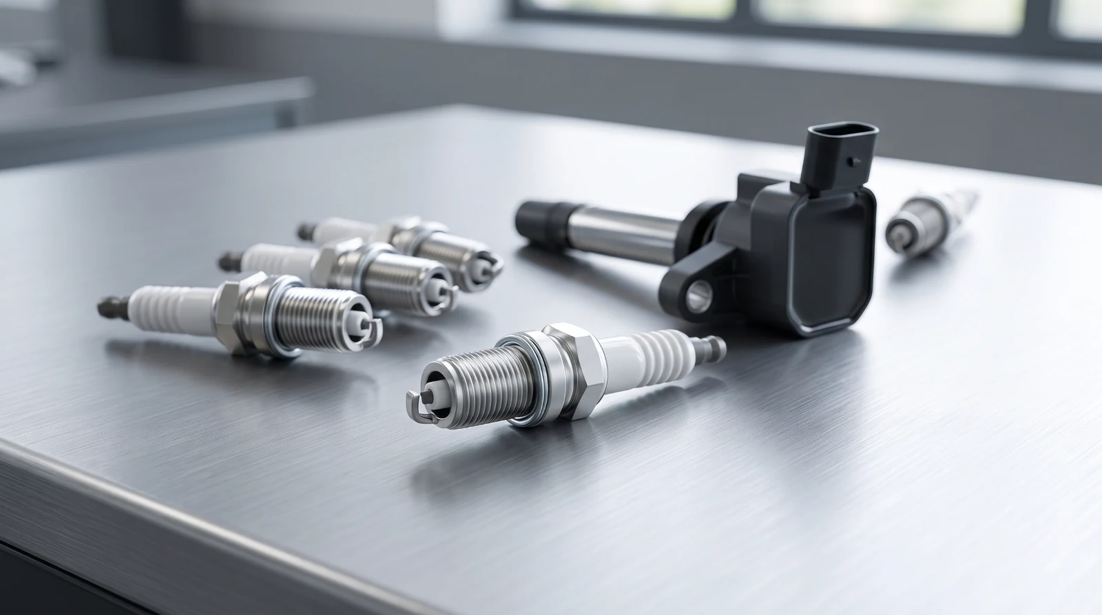 New spark plugs and modern ignition coil.