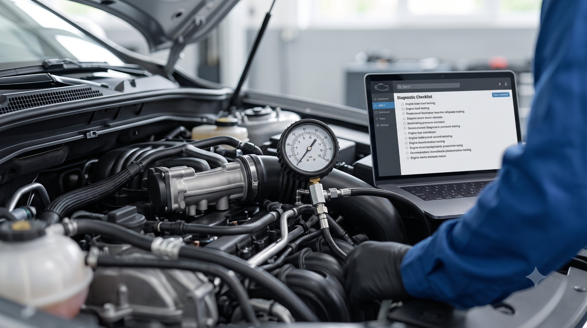 Fuel pressure testing under load