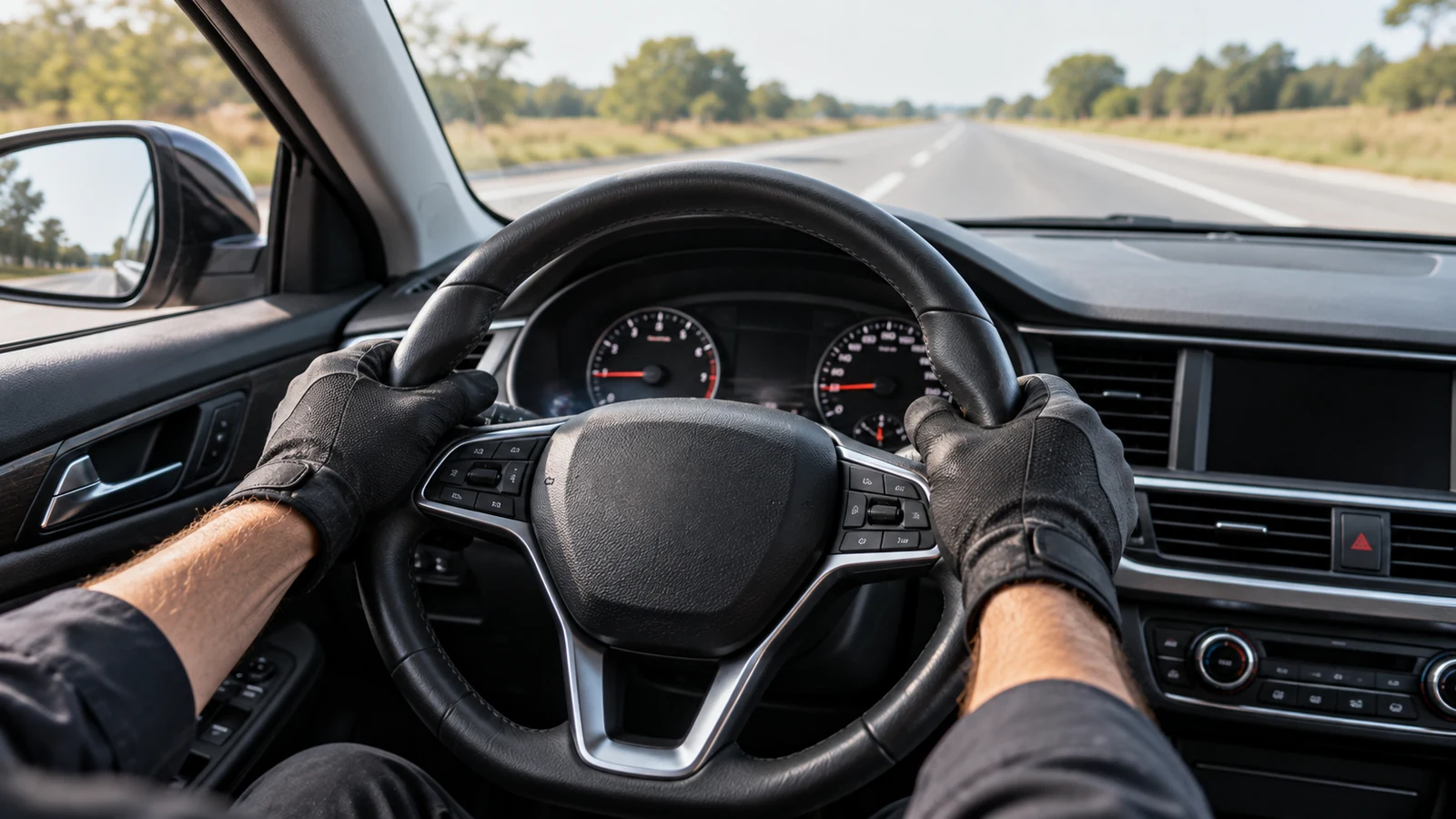 Steering wheel vibration during controlled brake test