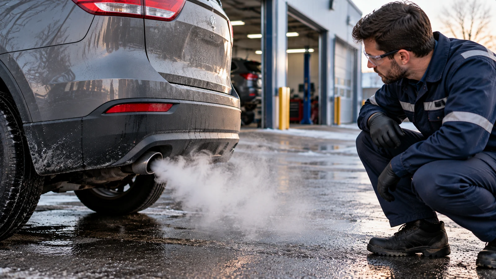 Sweet white exhaust suggests internal coolant leak