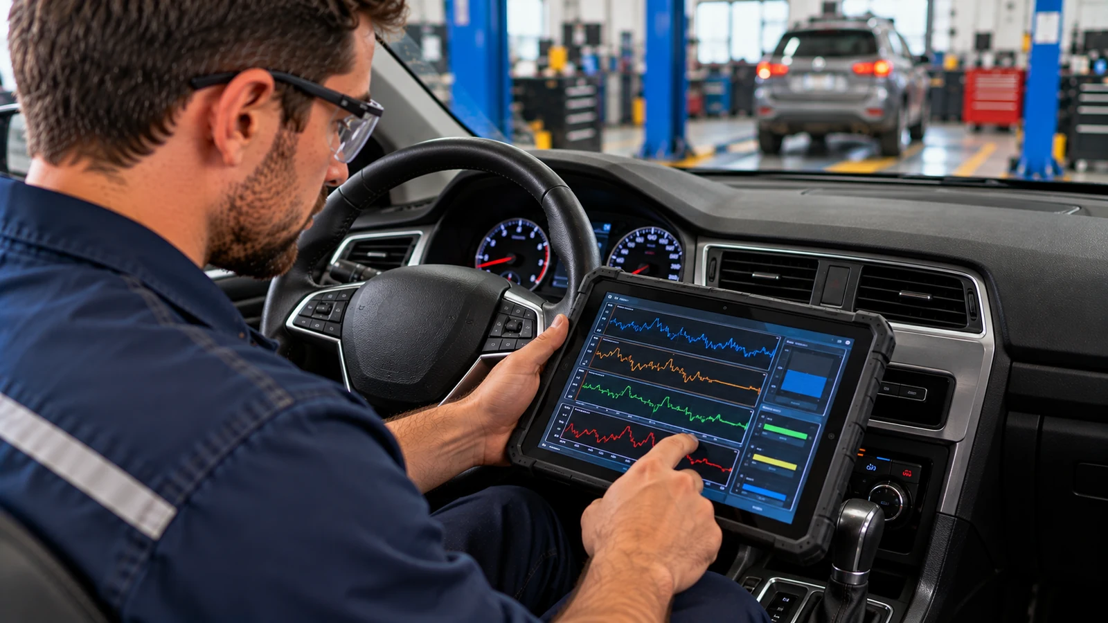 Live transmission data during controlled road test
